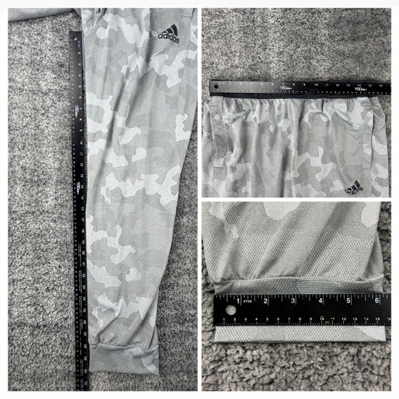 Adidas Men's Size XL W31 L30 Camo Jogger Pants Athletic Training Gym Gray Black - Picture 2 of 7